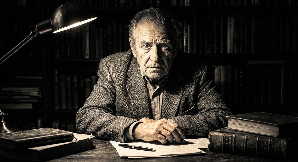 Intensives Portrait eines Schriftstellers