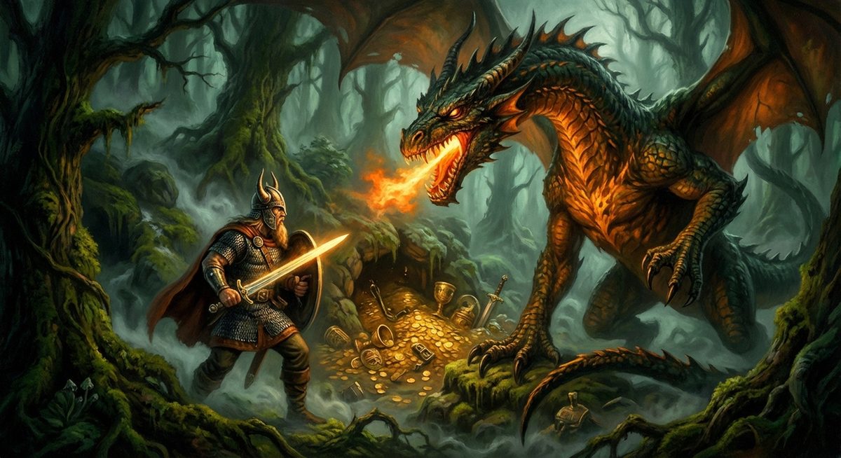 Dramatische Szene aus dem Nibelungenlied