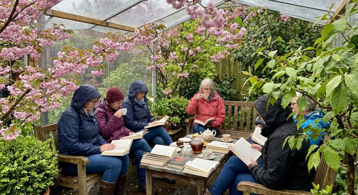 Fruehlinghafte Literaturszene im April