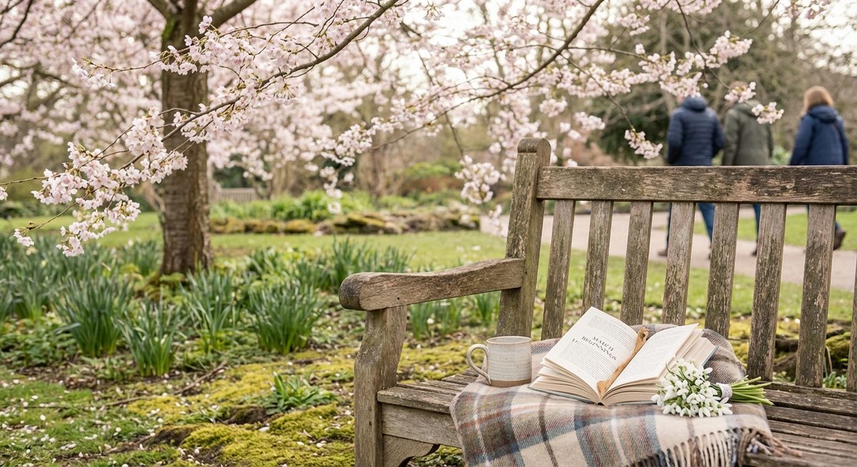 Fruehlinghafte Literaturszene im Maerz
