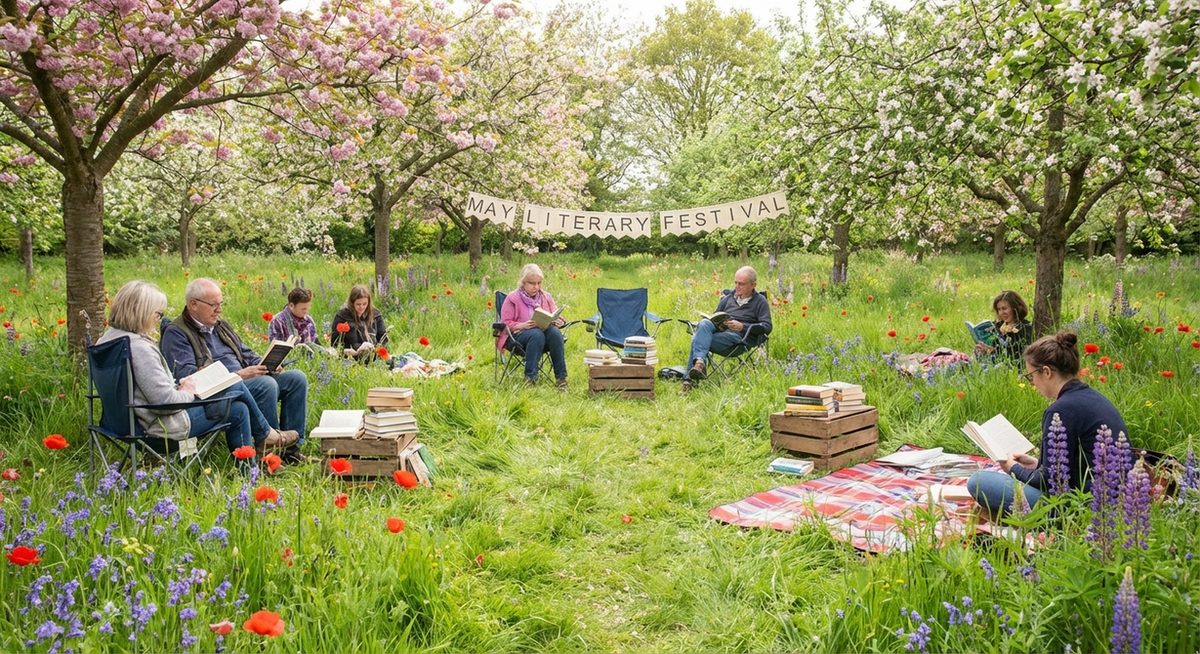 Bluehende Literaturszene im Mai