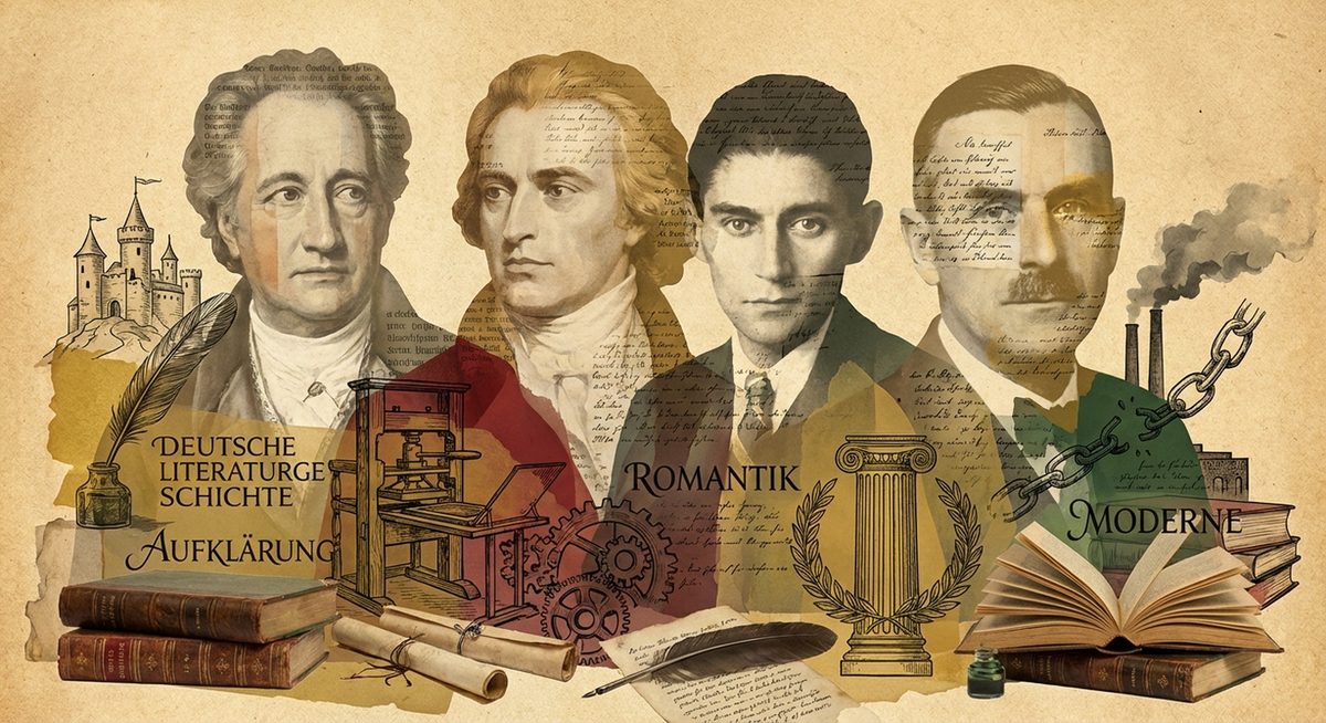 Collage der deutschen Literaturgeschichte