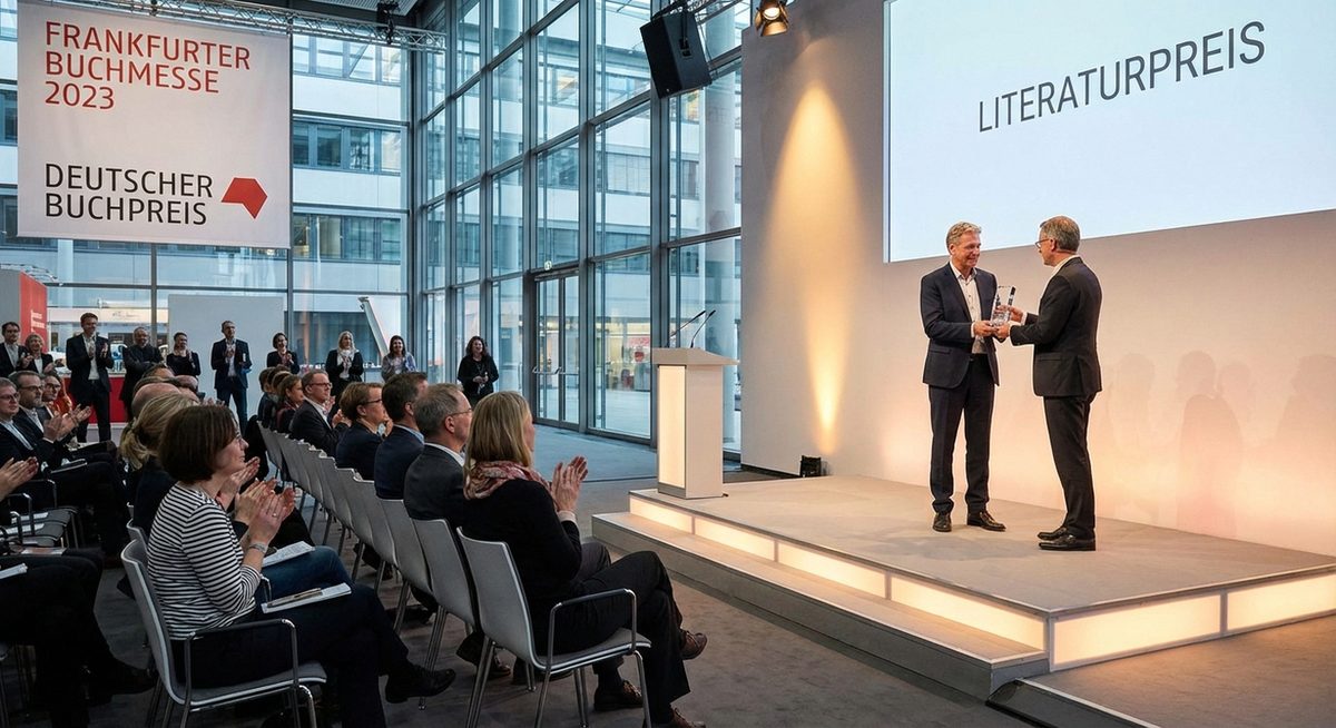 Moderne Preisverleihung auf der Frankfurter Buchmesse